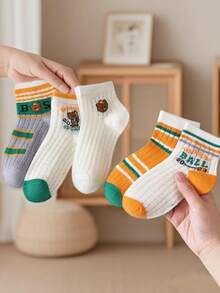 [Hot Selling] 5 Pairs Boys' Thin Mesh Short Socks, Lightweight Summer Socks For Toddlers - Multicolor - View 22