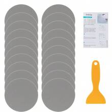 20PCS Anti-Slip Bathtub Stickers Round Shower Grip Decals With Scraper For Bath Tub, Shower & Stairs - Grey - View 1