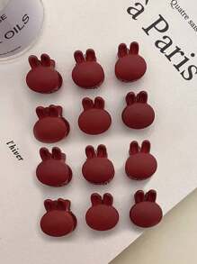 10 Pcs Random Flower, Rabbit, Heart Shape Mini Princess Side Bang Hair Clips, Hair Accessories Summer Hair Claws Claw Clips Hair Jaw Clip Hair Clamps Hair Clutch Hair Catcher Clip