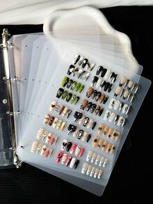 Libro de muestra de manicura ajustable y visible, organizador de esmalte de uñas que sostiene 6 páginas (muestras de uñas no incluidas), joyero, bolsa, soporte para brochas de maquillaje, soporte para brochas, organizador de perfumes, bolsa, regalos para mujeres, regalos de Navidad, ideas de regalo para mujeres