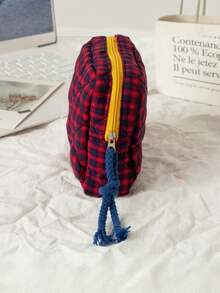 Large Capacity Grid Sanitary Napkin Storage Bag, Women's Cosmetic Bag, Coin Purse, Tampon Storage Bag, Coin Purse And Other Small Items Storage, Suitable For Underwear, Tampons, Menstrual Use Makeup Travel Toiletry Organizer Essentials Gifts Storage Zipper Accessories Nail Bags, Makeup Bag, Vanity, Make Up Bag, Storage, Makeup Organizer,Gifts For Women,Christmas Gifts,Gift Ideas For Women - Multicolor - View 9