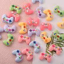6/12 peças Mini pingentes de controle de jogo de resina fofos de desenho animado, adequados para colares, brincos, chaveiros, artesanato, fabricação de joias
