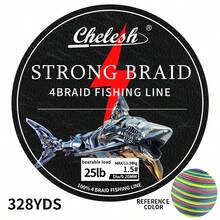 Chelesh 1000 Yards/914 Meters, 4-Strand Braided PE Fishing Line, Available In Color And Olive Green, Fishing Tools, Fishing Gift