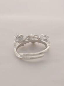 Flyleaf 1 Piece Vintage S925 Sterling Silver Branch Plum Blossom Flower Open Rings For Women Female Retro Daily Wear Naturalism Fine Jewelry