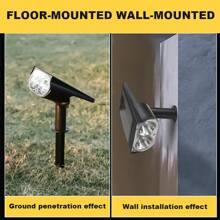 Solar Ground Light, White/Warm/RGB Light, Dual Use For Ground & Wall, Self-Illuminating At Night After Charging In Daytime, 150° Rotatable, IP65 Waterproof & Anti-Lightning Design, Outdoor Landscape Lighting, Garden & Camping Atmosphere Maker