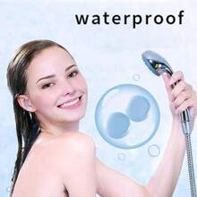 12 件装硅胶隔音耳塞，适用于睡眠、游泳、淋浴，防水 - 3盒12個淡藍+透明+淡粉 - 查看 5