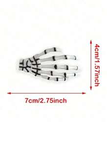 2pcs Skull Hand Hair Accessories, Gothic Style Dark Hair Clips, Niche Personalized Ghost Claw Hair Clips, Broken Hair Clips, Skull Hair Clips, Rose Hair Accessories, Personalized Hair Accessories Back To School