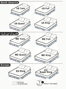 2/3 قطع طقم أغطية سرير ذات تصميم زهور مطبوعة، تتكون من 1/2 كيس وسادة و1 واقي مرتبة (عمق 30 سم / 12 بوصة)، غطاء أو وسادة مرتبة حديثة لحجم سرير مفرد أو كبير فردي أو مزدوج أو ملكي