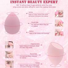 mik&joe 12pcs Makeup Sponge Blenders, Beauty Eggs For Cosmetic Powder Foundation Make-Up Tools Accessories
