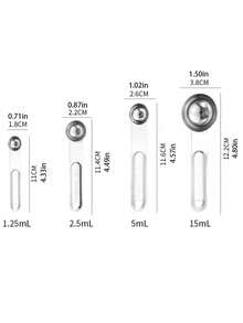 4pcs/8pcs Stainless Steel Measuring Cups And Spoons Set, Coffee Spice Hotel Baking Kitchen Small Tools Measurer - Multicolor - View 7