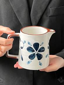 1pc Household Drip Style Ceramic Coffee Cup, Hand-Painted Vintage Coffee Filter Cup, Reusable Ceramic Coffee Filter, Easy To Clean, Origami Design For Fast Filtering, Suitable For Home And Office Use Back To School