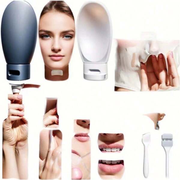 11/8/3pcs Travel Refillable Bottle Set Spray Lotion Shampoo Shower Gel Tube Bottling Cosmetic Empty Liquid Container Portable Tool Refill Random Delivery Back To School