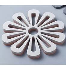 1.加厚花形盆架桌垫餐桌隔热垫防烫垫家用托盘垫花形防滑茶杯垫 - 彩色 - 查看 17