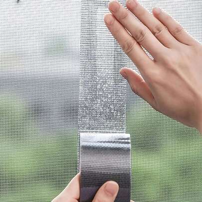 2m/Rotolo Nastro adesivo in rete largo 5cm, toppe per riparazione di zanzariere, Kit di riparazione per zanzariere, Per coprire buchi e strappi