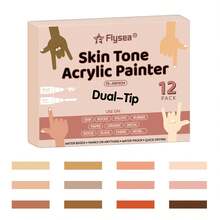 24 色亚克力马克笔，马克笔套装，防水、耐用、防褪色，非常适合艺术家绘画、插图、手工艺术、学校返校季节涂色书籍和其他 DIY 项目，适用于纸张、织物、木材、岩石、塑料、玻璃、陶瓷、南瓜等，适合学生和成人的丙烯酸涂料马克笔，感恩节、万圣节、圣诞节礼物 - 彩色 - 查看 13