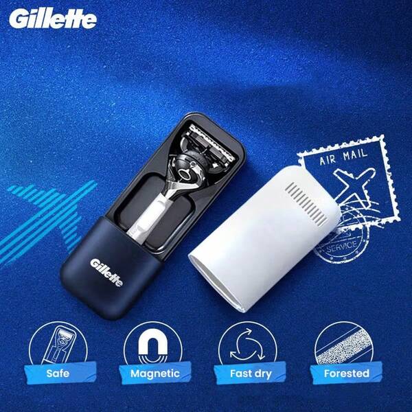 GILLETTE Drip Hole Design Gillette Shaver Magnetic Travel Box(Excluding Razor)