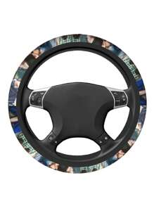Customized Car Steering Wheel Cover With Your Photo, Car Rim Sleeves With Elasticity - Anti-Slip Automotive Accessories Fit For Most Vehicles - Sedans, Trucks, SUVs
