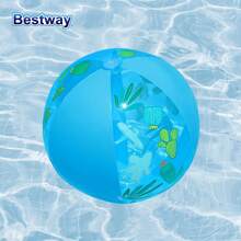 Bestway Bestway 31036 Three Color Giant Inflatable Beach Ball (1 Piece) - Perfect For Swimming Pool Parties, Beach Entertainment, And Summer Decoration. Full Of Vitality, Durable, And Lightweight. (NO Pumps)