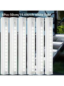 LED 运动传感器灯，自动粘贴，可充电 C 型 LED 夜灯，橱柜、衣柜、楼梯背光，适用于厨房、客厅、酒柜、衣柜传感器照明 - 白色 - 查看 21