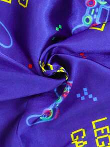 2 件套青少年男孩电子游戏睡衣套装，简约时尚