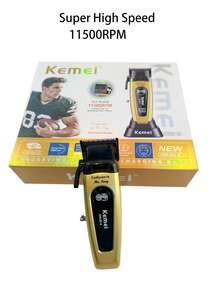 Kemei 新款电动理发器，专业理发器，无刷电机，超高速11500转/分钟，DLC涂层刀片，高品质，沙龙或家用，男士理发，生日/父亲节礼物，KM-90-4 - 金色 - 查看 11