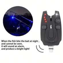Angelbiß Alarm, empfindlicher Angelbiß Warnsignal-Ton, Angelbiß Anzeiger mit LED Lichtern für Tag-/Nachtangelei auf Karpfen Outdoor