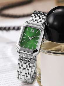 1 pezzo Orologio al quarzo minimalista ed elegante con quadrante a barra, cinturino in acciaio inossidabile, adatto come regalo per compleanni e lauree