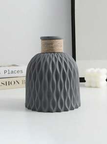 Nordic Style Flower Vase, Durable Plastic Flower Vase, Imitation Ceramic Flower Pot Decoration, Faux Ceramic Vase For Home Decoration Flower Arrangements (Not Including Decorative Flower)