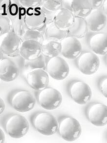 10/20/50/100 piezas Piedras de vidrio transparente, bolas de vidrio planas, piedras decorativas de vidrio transparente para manualidades DIY, decoración de mesa, acuarios, decoración floral, mosaicos, portavelas, decoración de chimeneas y hogar, decoración de jarrones y floreros