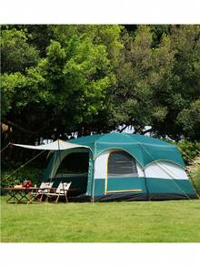 Carpa portátil multicolor, para uso en campamentos y excursiones al aire libre, comidas familiares y vacaciones en la playa, multifuncional, con protección contra la lluvia, el sol y el viento. Adecuada para excursiones familiares, parejas, cenas al aire libre. Incluye bolsas de almacenamiento, cortinas, varillas, clavos para el suelo y cuerdas para el viento. - Multicolor - Ver 1