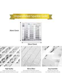 20PCS Shimmer Wall Backdrop Square Sequin Wall Panels Shimmer Backdrop Wall Decor , Birthday, Anniversary, Engagement And Bachelorette Decoration Party
