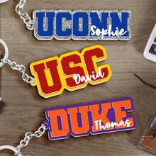 Custom Personalized College Keychain With Name - Acrylic Keychains For Grads, Students, & Teachers,Personalized College Gift, Personalized College Name Tag,Personalized College Keychain, Personalized University Keychain High School Backpack
