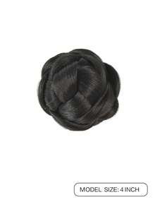 1 件合成假发抓发髻合成假发耐热头发抓握和夹花蕾头适合女性日常穿着和聚会