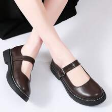 Mary Jane Shoes Women Mary Janes For Women Flats Oxford Round Toe Non-Slip Casual Shoes Comfortable Dress Shoes Cute School Shoes For Teen Girls Womens Ladies - 棕色 - 查看 3