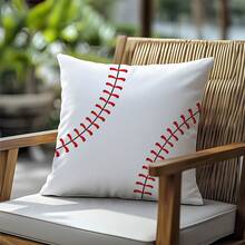 MEMNUN 1pc Baseball Printed Pillow Cover [No Pillow Insert], 17.7*17.7in(45*45cm)/19.69*19.69in(50*50cm)/15.75*15.75in(40*40cm), [Single-Sided Printing] Minimalist Modern Polyester Throw Pillow Case For Sofa, Bed, Living Room, Bedroom, Car, Office, Hotel Decor, Perfect Gift For Family And Friends, All Seasons - Multicolor - View 5