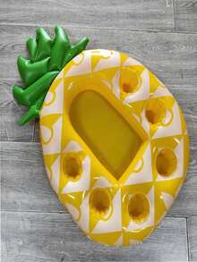 1pc Inflatable Drink Holder Cup Tray Cooler Ice Bucket For Beach, Pool, Party Game, Multi-Hole Cup Stand, Beach Essentials, Beach Accessories, Pool Float - Multicolor - View 10