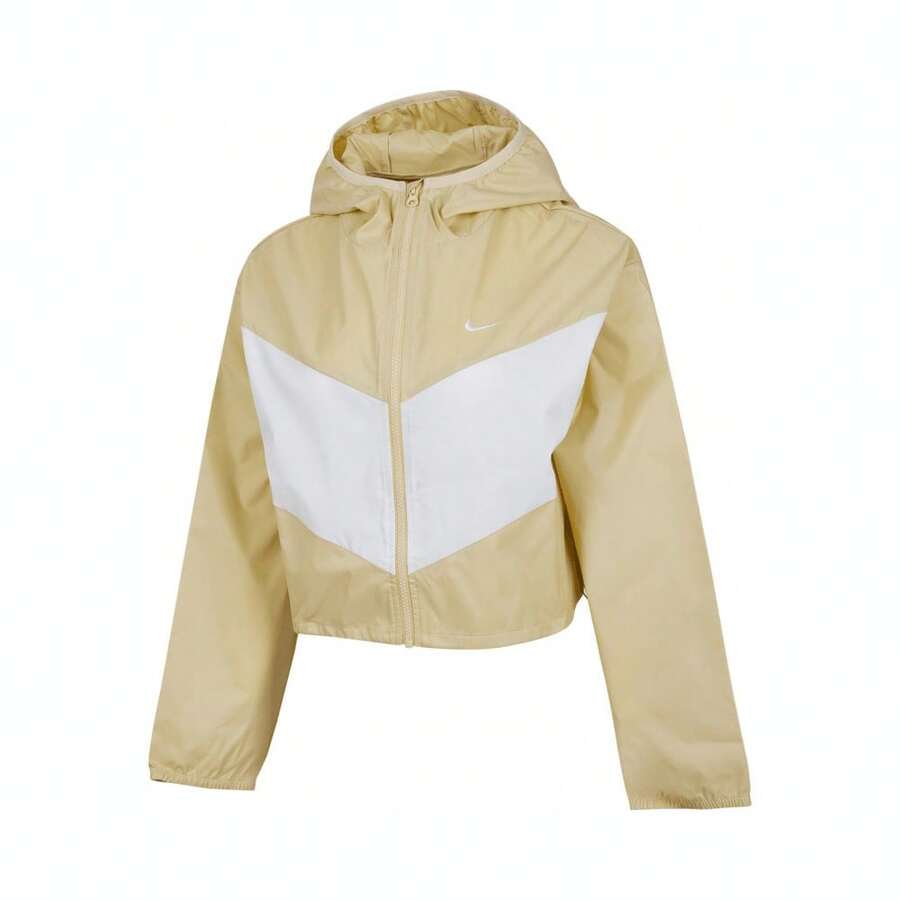 2025 女款 Nike Sportswear NSW WR WVN LTWT HDED 夹克，款式：HJ1183-783 - 黃色 - 查看 1