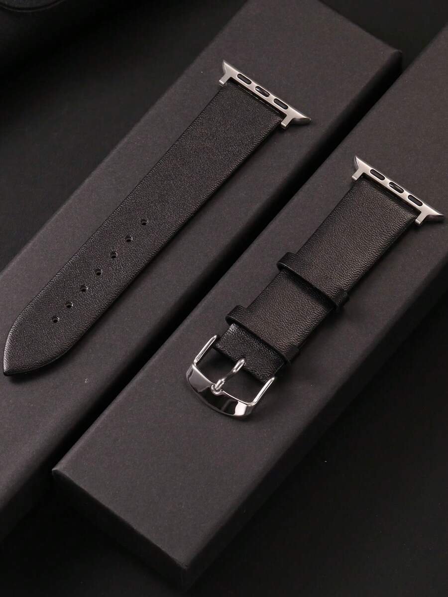 Ultra-Thin PU Leather Strap Compatible With Apple Watch 1-10 SE Ultra Men's And Women's Casual Band 49/46/45/44/42/41/40/38mm Watchband Accessories - 42(S123) 44 45 46 49 - View 1