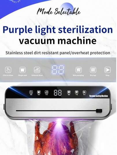 Macchina per il sottovuoto per uso domestico, per mantenere la freschezza, funzione di pompaggio automatico, macchina per il confezionamento di alimenti, macchina per la sigillatura di plastica mini, adatta per uso domestico e aziendale, ottimo regalo per la famiglia