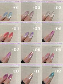 12毫升 姚锦春夏金色玻璃珠猫眼凝胶指甲油，2026新款闪亮金色猫眼凝胶美甲效果，多功能玻璃珠美甲沙龙用品 - 彩色 - 查看 34