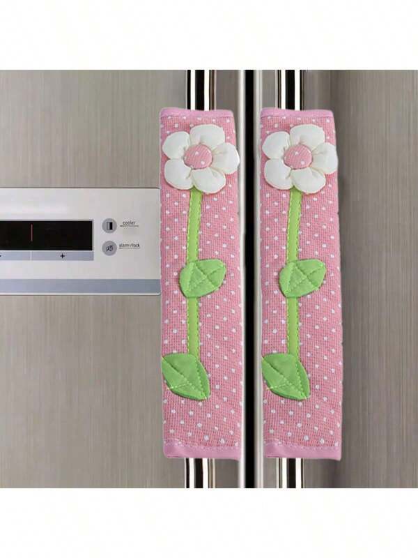 1/2 piezas Cubierta lavable para asa de refrigerador y horno microondas, protector antiaceitoso para tirador de puerta