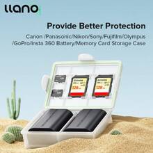 Llano Professional Camera Battery Box – Waterproof & Dustproof SD/TF Card Protector Case, Compact & Durable For Travel & Storage