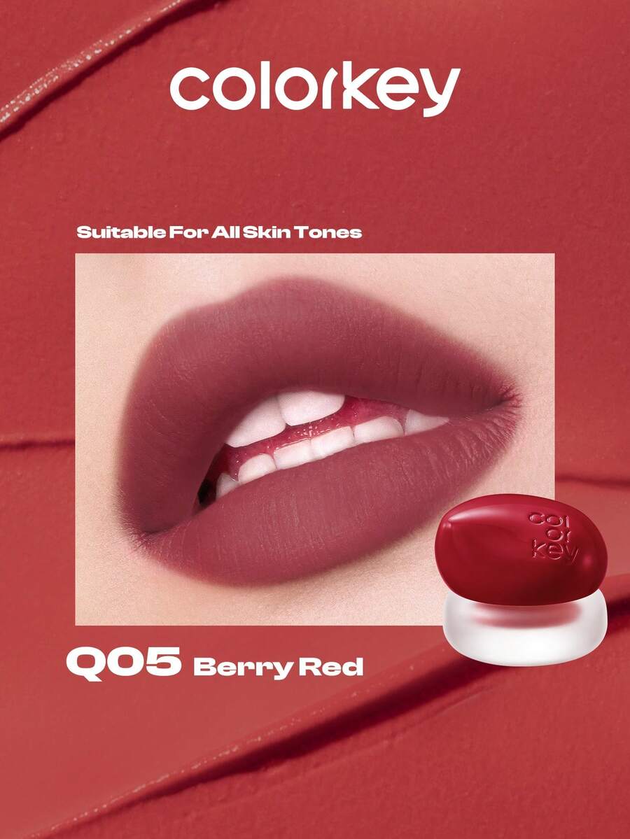 COLORKEY Velvet Multi-Use Blush And Lip Tint, Long-Lasting Lip Cream - Moisturizing, Waterproof, Can Build Blush Flush, Highly Pigmented Lip Tint, Multi-Purpose Lip And Cheek Stain, Portable, Natural Flush, Jelly Texture, Perfect Autumn/Winter Makeup For Women And Girls, Latte Makeup, Y2K Makeup, 90s Makeup, Bad Girl Makeup, Lip Combo, Bridal Wedding, Valentine's Day