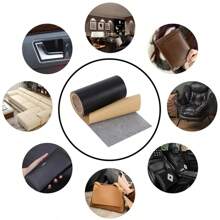 17 X 39 Inch Home Decorative Sticker – Self Adhesive Leather Repair Patch Tape, Multi-Purpose Furniture Sticker For Sofa, Couch, Car Seats, Office Chair, Boat Seat, Bags, Wall & Vinyl Surface Repair, Leather Texture Furniture Wrap Decal (Black/Brown/Dark Brown) Wall Stickers Room Decor Wall Decor Wall Sticker Personalised Stickers