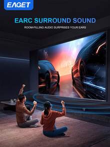 EAGET 3M/1.5M 8K HD Cable 2.1 144hz Ultra High Speed Transmission Cable HDR Cable For TV HDTV Blu-Ray Projector Monitor/Projector/Entertainment/Sound System & More - Black - View 4