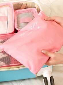 1 Set mit 6 Stück Packtaschen für Reisen, Organizer Taschen mit großer Kapazität - beinhaltet Make-up Tasche, Kulturbeutel, Kleidersack, geeignet zum Verstauen von Kleidung, Schuhen, Kosmetik, Elektronik, Accessoires, ideal für Reisen, Urlaub, Geschäftsreisen, Heimorganisation, Abschlussgeschenk für Schule, Schul-Zubehör, Schulsachen
