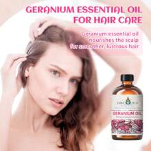 EVOKE OCCU Geranium Essential Oils, 118mL/30mL/10mL Pure Nature Flroal Oil For DIY Perfume Bath, Diffuser, Purifier, Humidifier, Skin, Massage, Meditation, Add To Cream Shower Gel Body Lotion - Geranium - View 4