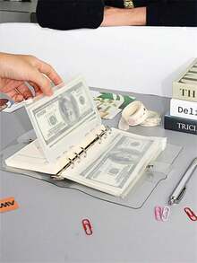 A6 PVC Budget Binder Notebook Cash Envelope System Set, With Zipper Wallet Budget Deposit Bill Organizer - Multicolor - View 10