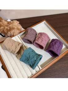 Set da 5 pezzi di elastici per capelli eleganti e carini di colore unito, spessi e antiscivolo, adatti per donne e ragazze, ideali come regalo per feste, viaggi e uso quotidiano. Accessori per capelli in nylon elastico, stile casual Ins, adatti per capelli ricci, autunno, viaggi, accessori per capelli, accessori per donne, accessori per capelli, accessori per feste. - Multicolore - Visualizzare 16