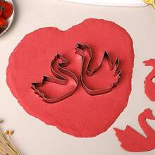 1 Set Stainless Steel Swan & Watermelon Slicer - Food Safe Fruit & Vegetable Cutter Mold Tool For Baking And Crafting, 2 Pieces Set - Multicolor - View 4